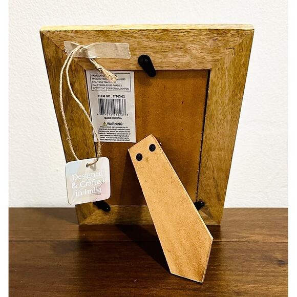 NWT: Sagebrook Home - Dual Wood & Paw Print Picture Frame (Fits a 4x6 photo) - Picture 2 of 3